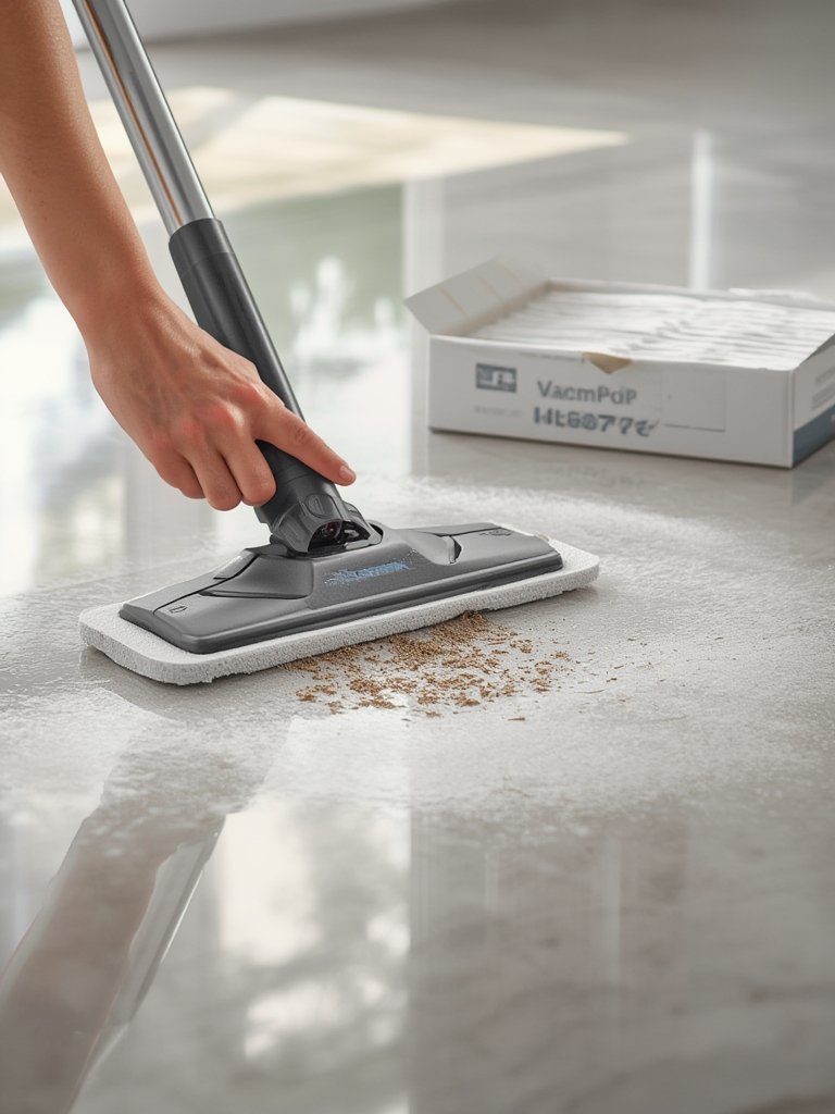 Shark VACMOP Disposable Hard Floor Pad Refills Review 2 vacmop refills in action