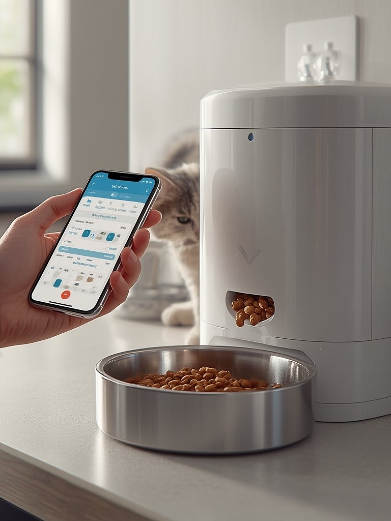 automatic cat feeder wifi - Illustration 2