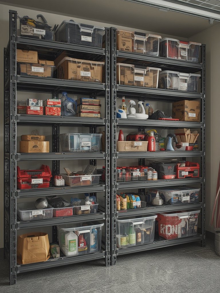 plastic shelves in action