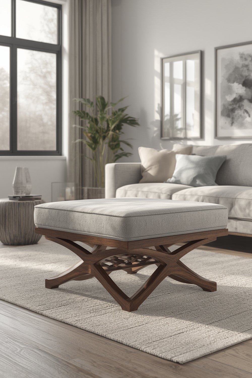 Amazon Basics Small Ottoman Foot Rest Review 1 ottoman stool product view