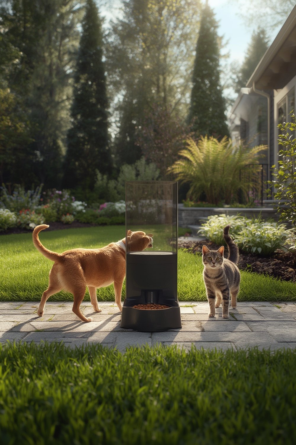 outdoor automatic pet feeder - Illustration 1