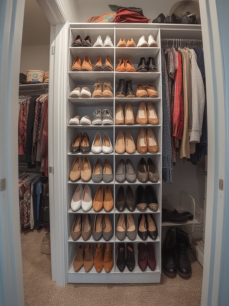 shoe organizer in action