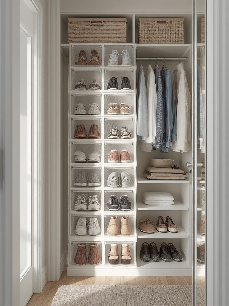 shoe organizer in action