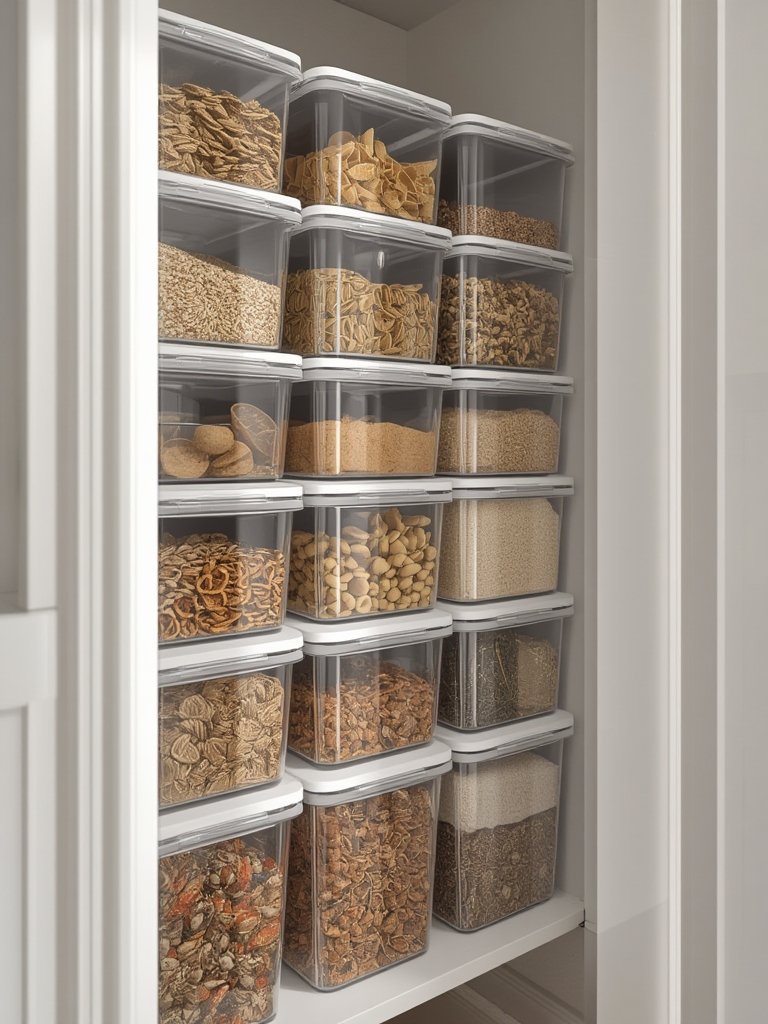 storage bins in action