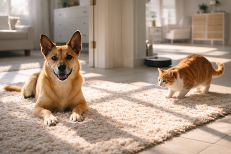 robot vacuum for pet hair no tangle