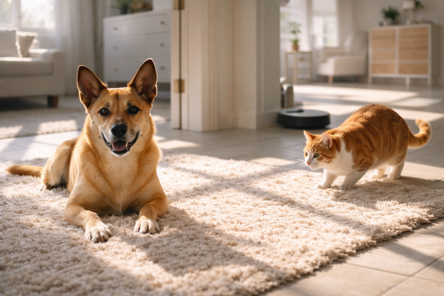 robot vacuum for pet hair no tangle