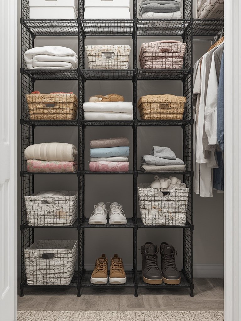 wire shelving in action