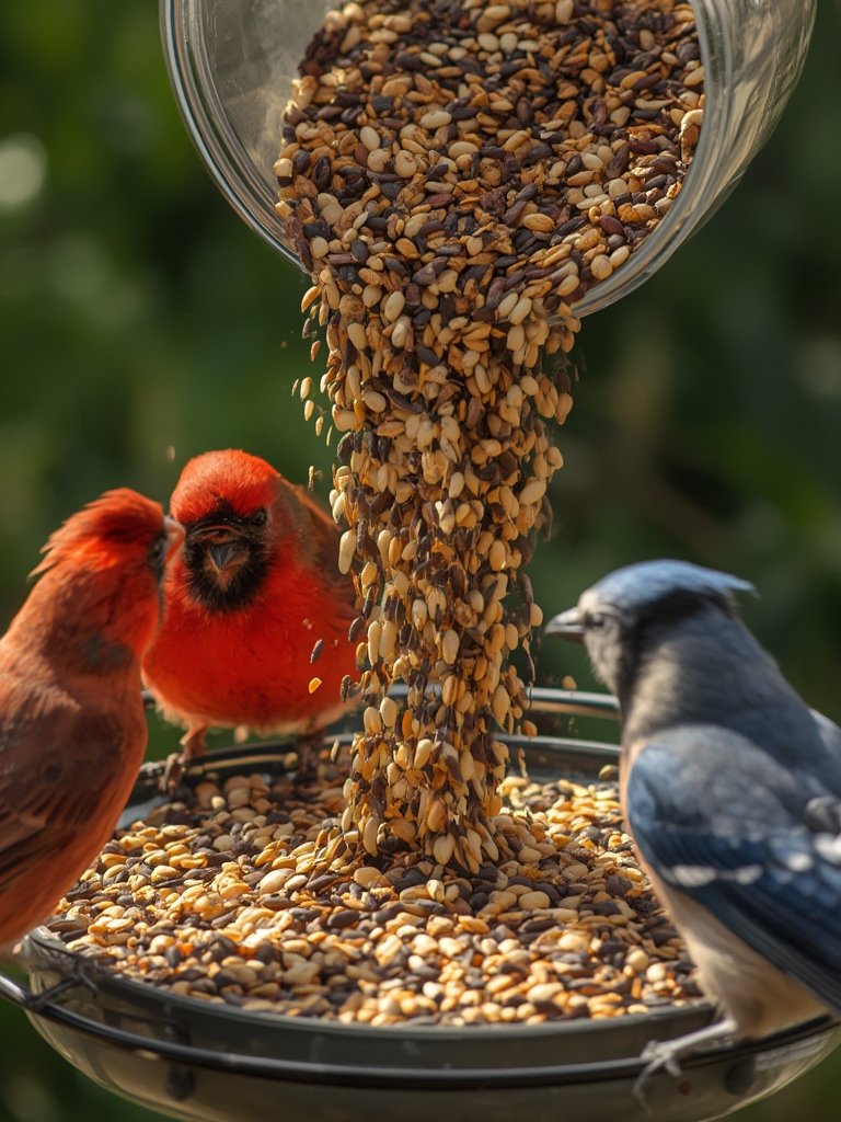 bird seed in action