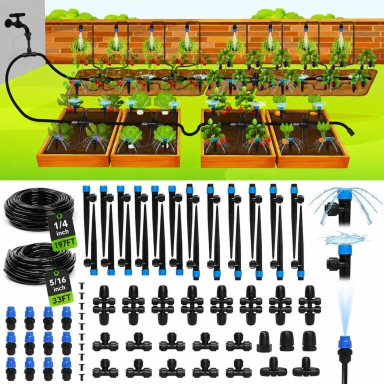 Bonviee 230FT quick connect drip irrigation kit complete package contents