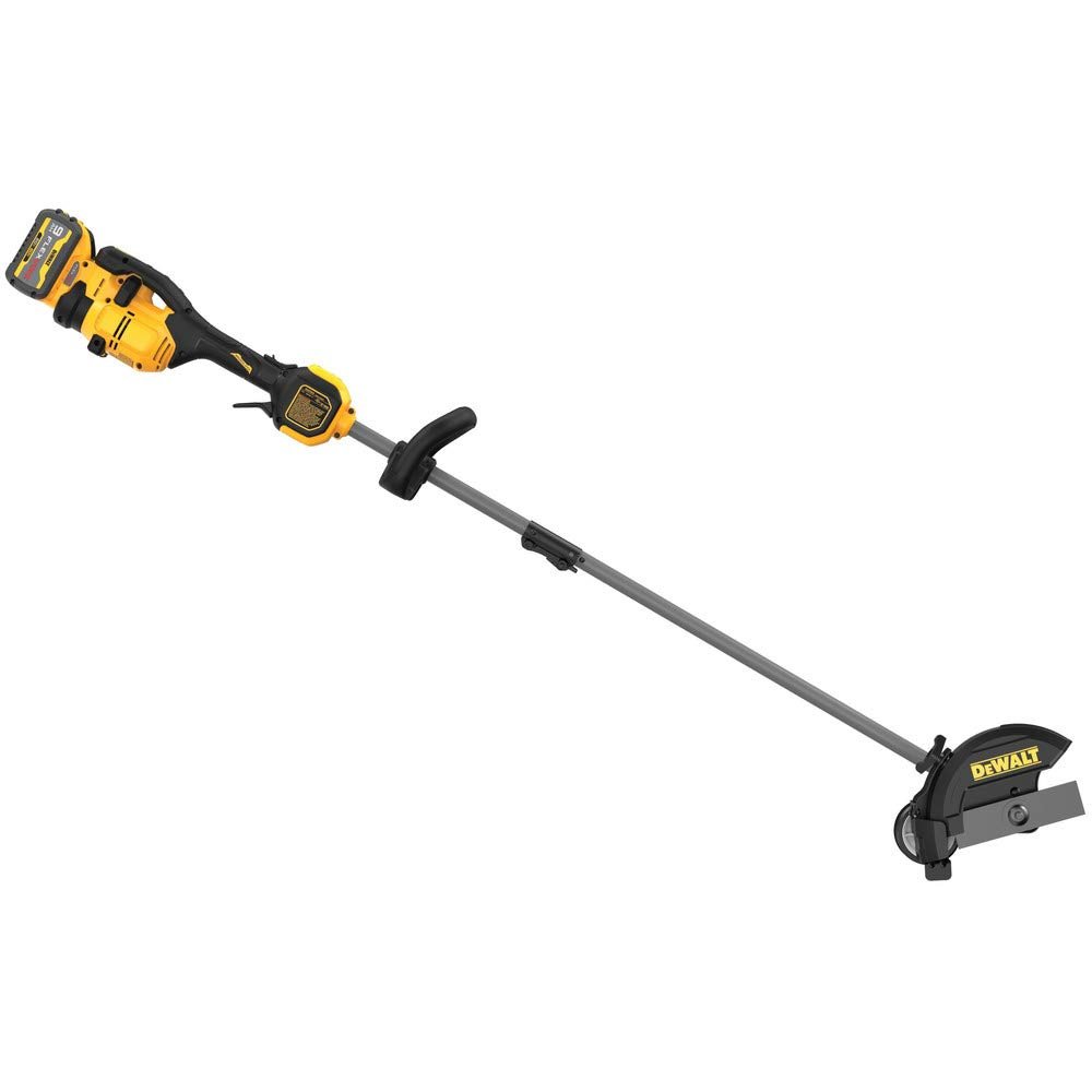 DEWALT DCED472X1 60V MAX Edger Review (2026) 3 DEWALT DCED472X1 - FLEXVOLT battery pack installed showing 60V MAX label
