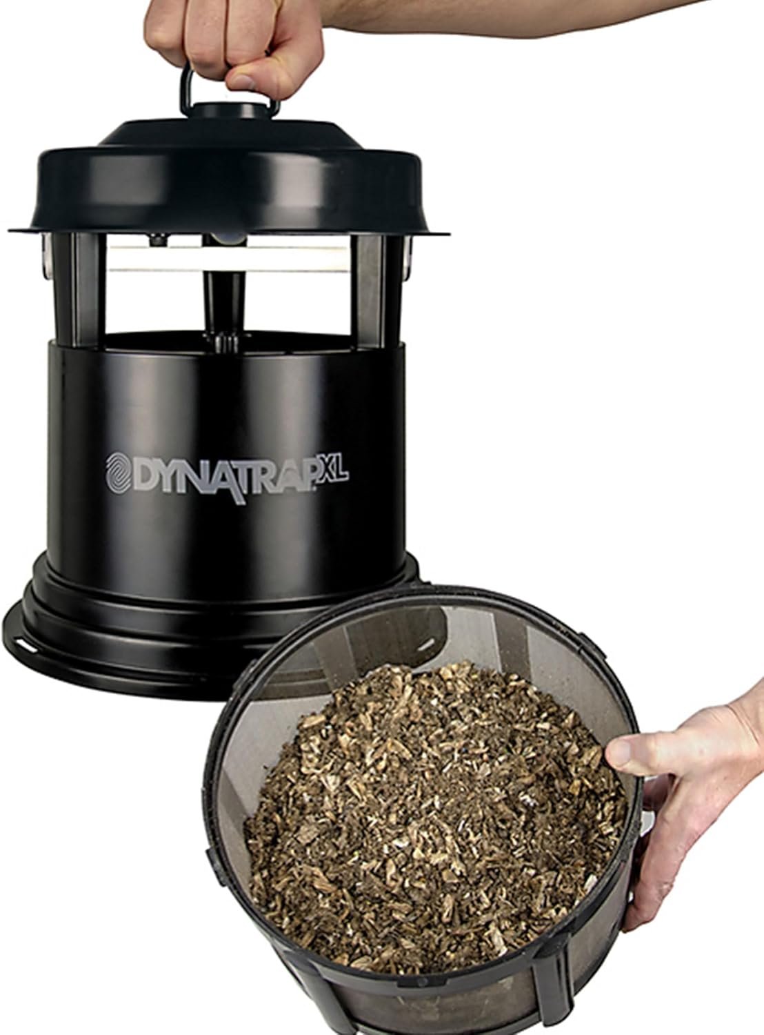 DynaTrap DT2000XLPSR interior view of catch basket and fan