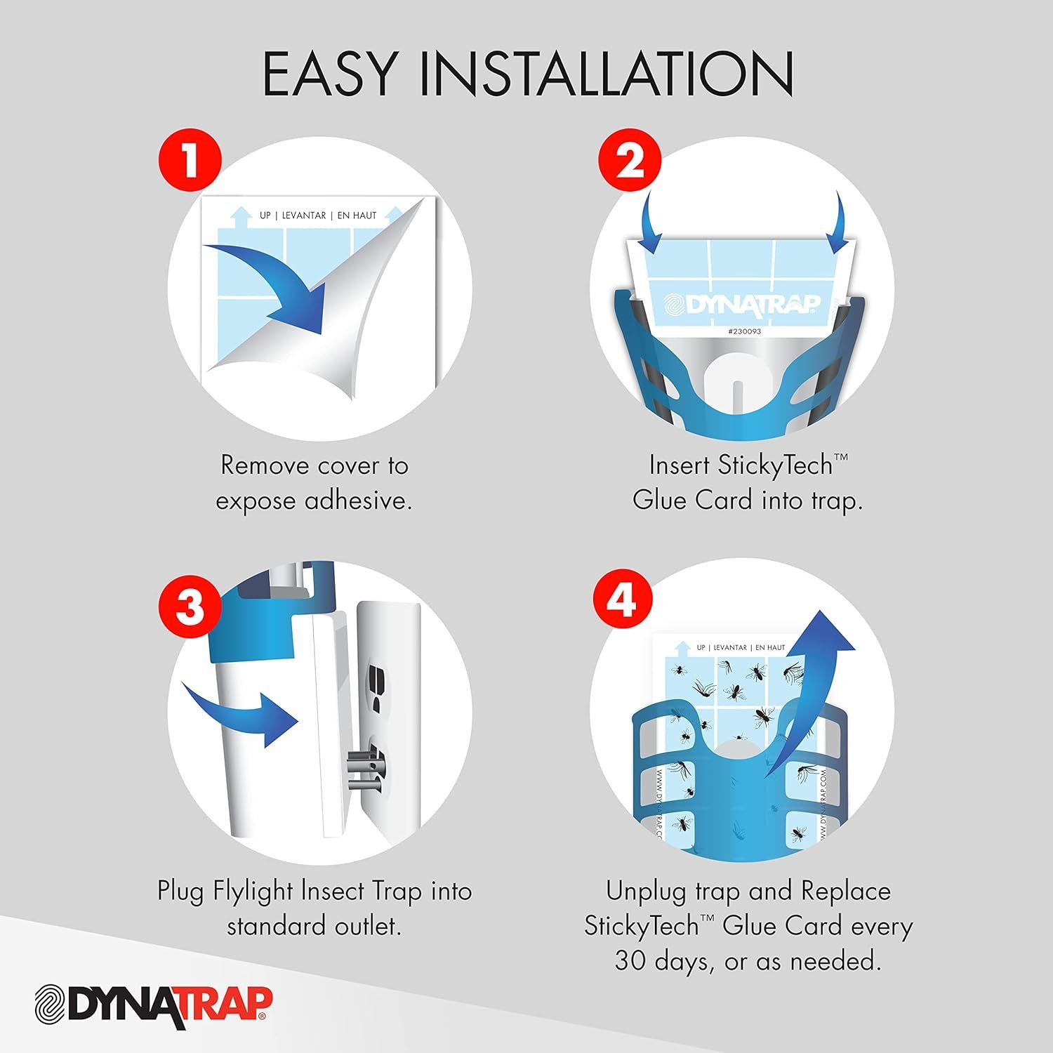 DynaTrap DT3009W Flylight indoor plug-in insect trap - product detail view 4