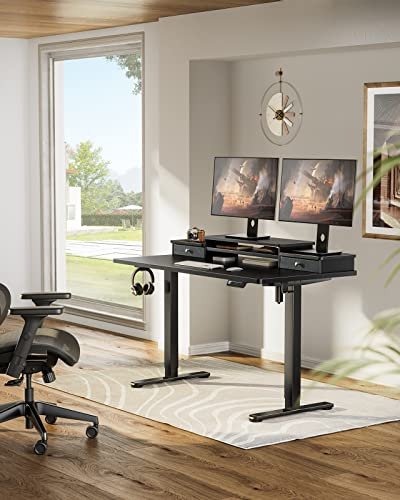 ErGear EGESD6 reinforced steel leg frame and cable management detail