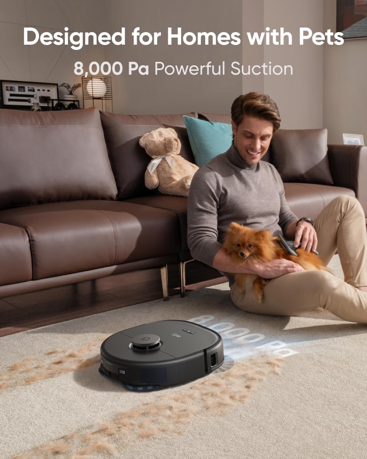 eufy X10 Pro Omni cleaning carpet transition demonstration