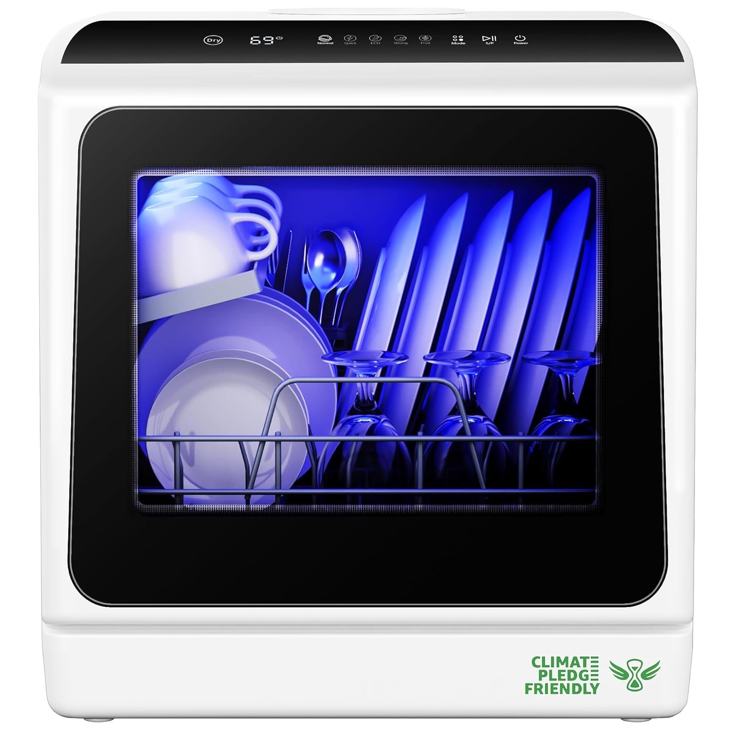 EUHOMY countertop dishwasher full view