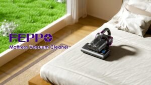 FEPPO 16Kpa UV-C ultrasonic mattress vacuum - front view product photo