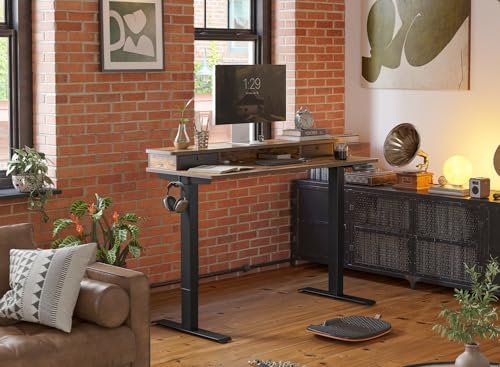 FEZIBO standing desk dual-motor lifting column and stable base detail