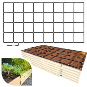Garden In Minutes Garden Grid 4x8 watering system installed over a raised bed
