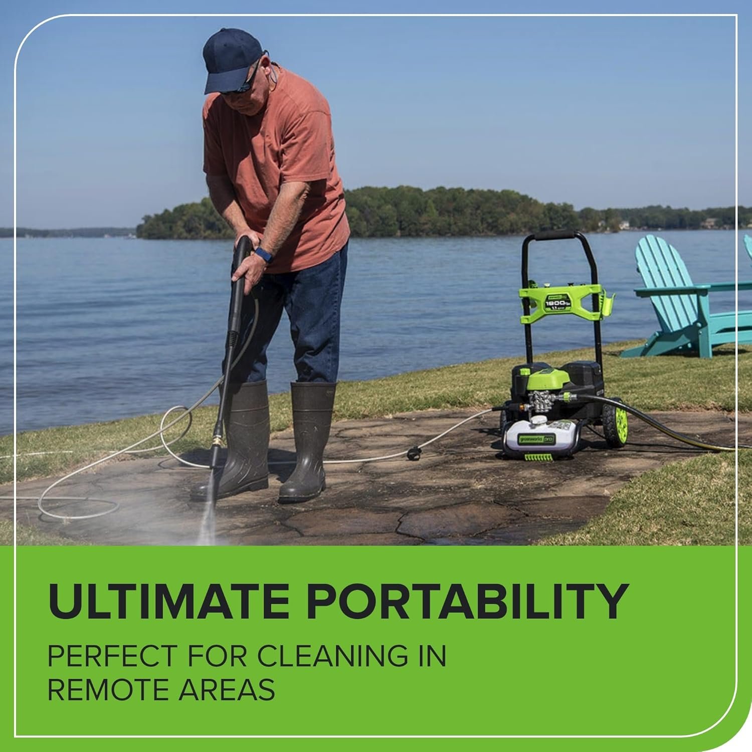 Greenworks GPW1800HYB cordless pressure washer - view 4