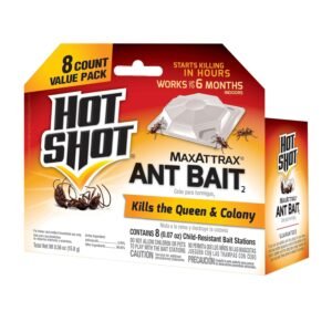 Hot Shot MaxAttrax Ant Bait 8 Count product box front view 1