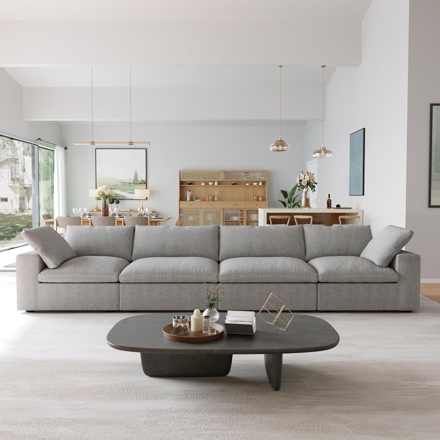 JACH 4-Seat Modular Sectional cloud couch dupe in living room