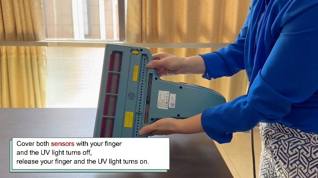 Jimmy BX7 Pro dust sensor mattress vacuum - UV light close-up detail