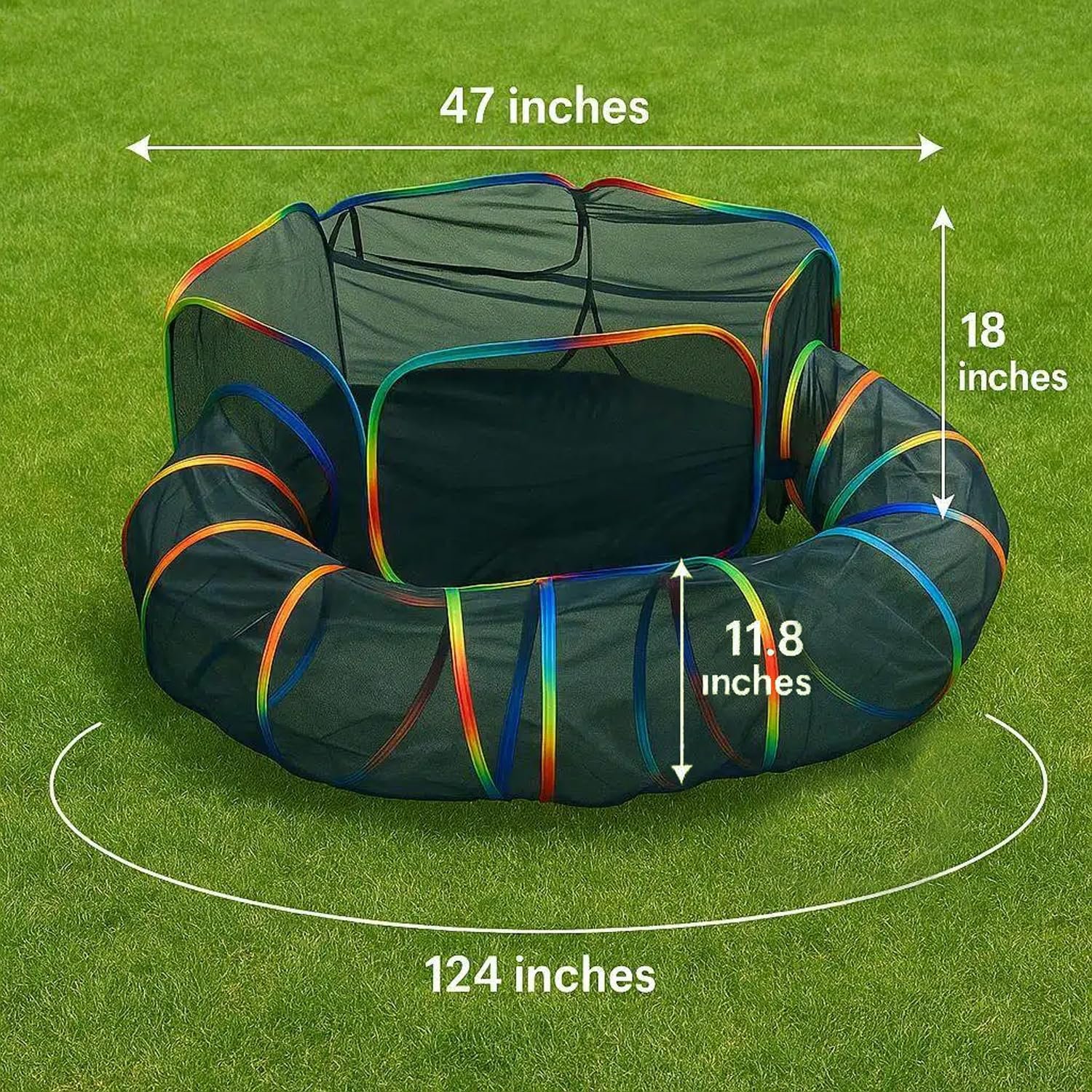 LUCKITTY Portable Cat Enclosure 2-in-1 - breathable mesh walls and zipper entry
