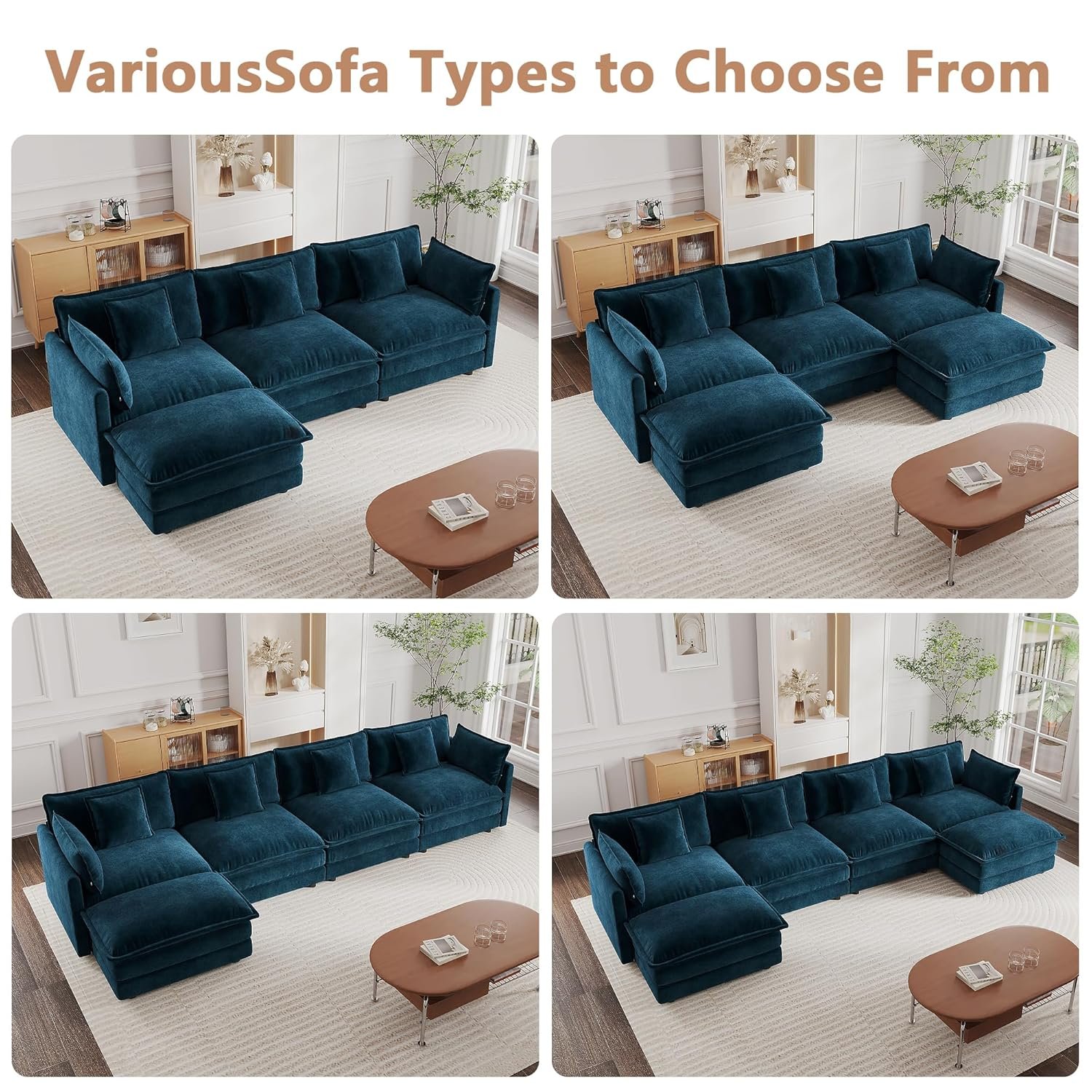 mikibama 111.5" L-Shaped Sectional cloud couch dupe - scale and dimension reference shot