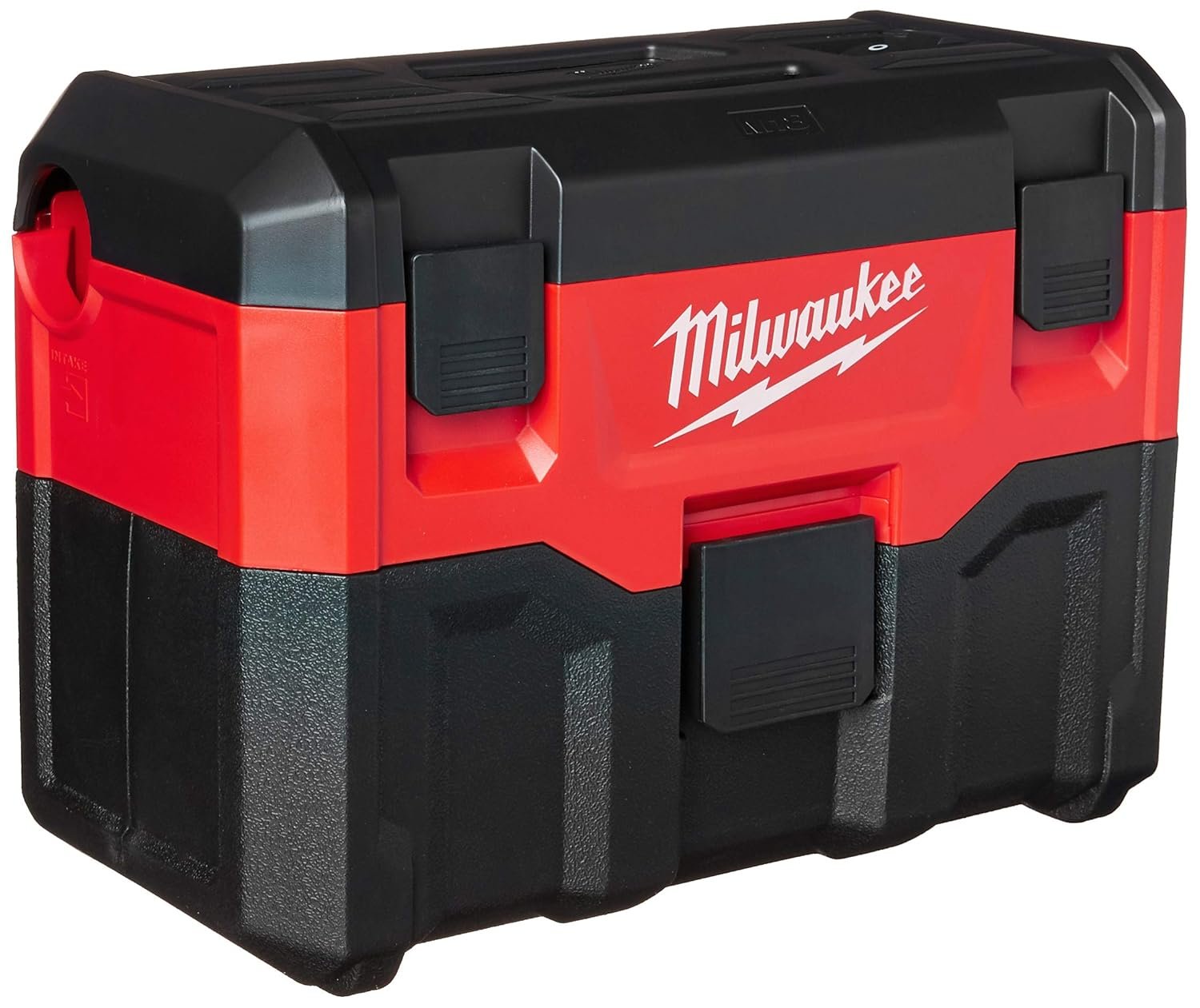 Milwaukee 0880-20 M18 compact shop vacuum side angle view