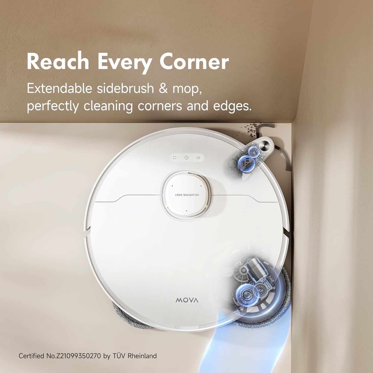 Mova P10 Pro Ultra Robot Vacuum and Mop - product view 3