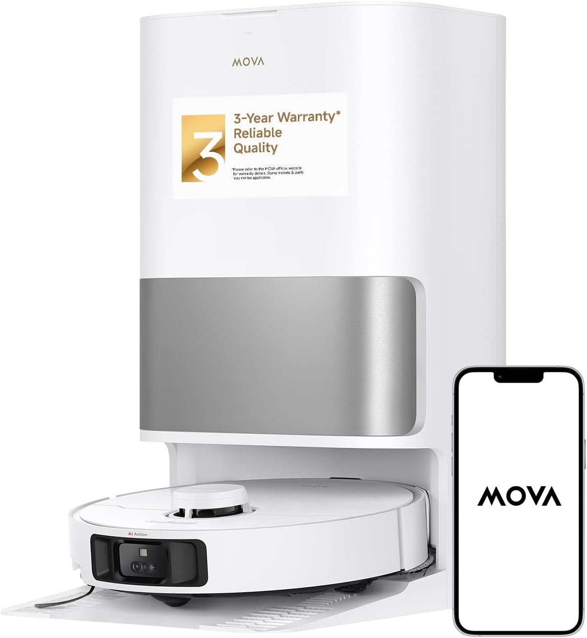 Mova P10 Pro Ultra Robot Vacuum and Mop with 13000Pa suction, hot water mop washing and obstacle avoidance