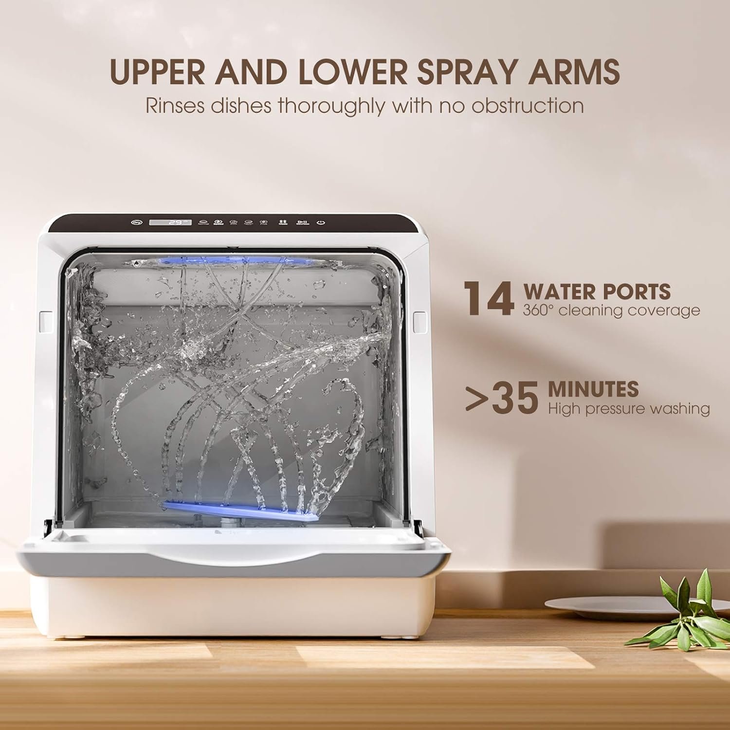 NOVETE countertop dishwasher side profile
