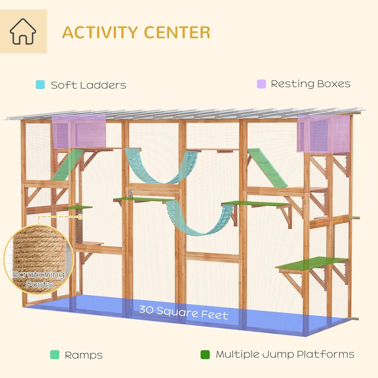 PawHut Window-Box Catio - window-mounted access for indoor cats