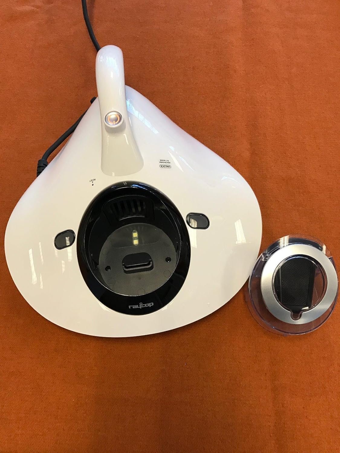 Raycop LITE UV HEPA mattress vacuum - HEPA filter detail view