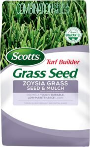 Scotts Turf Builder Zoysia grass seed and mulch drought-tolerant warm-season lawn - front of bag (main product photo)