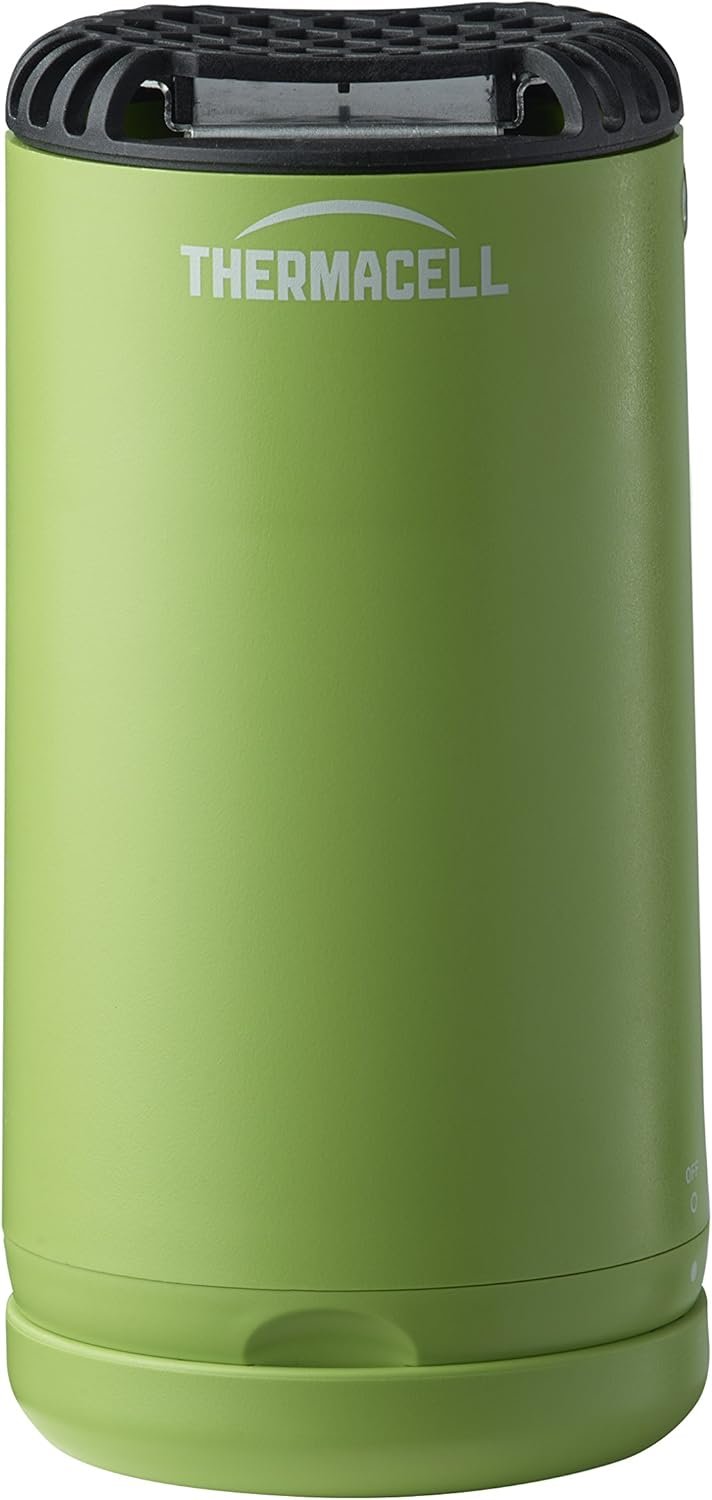 Thermacell Patio Shield butane cartridge mosquito repeller on deck