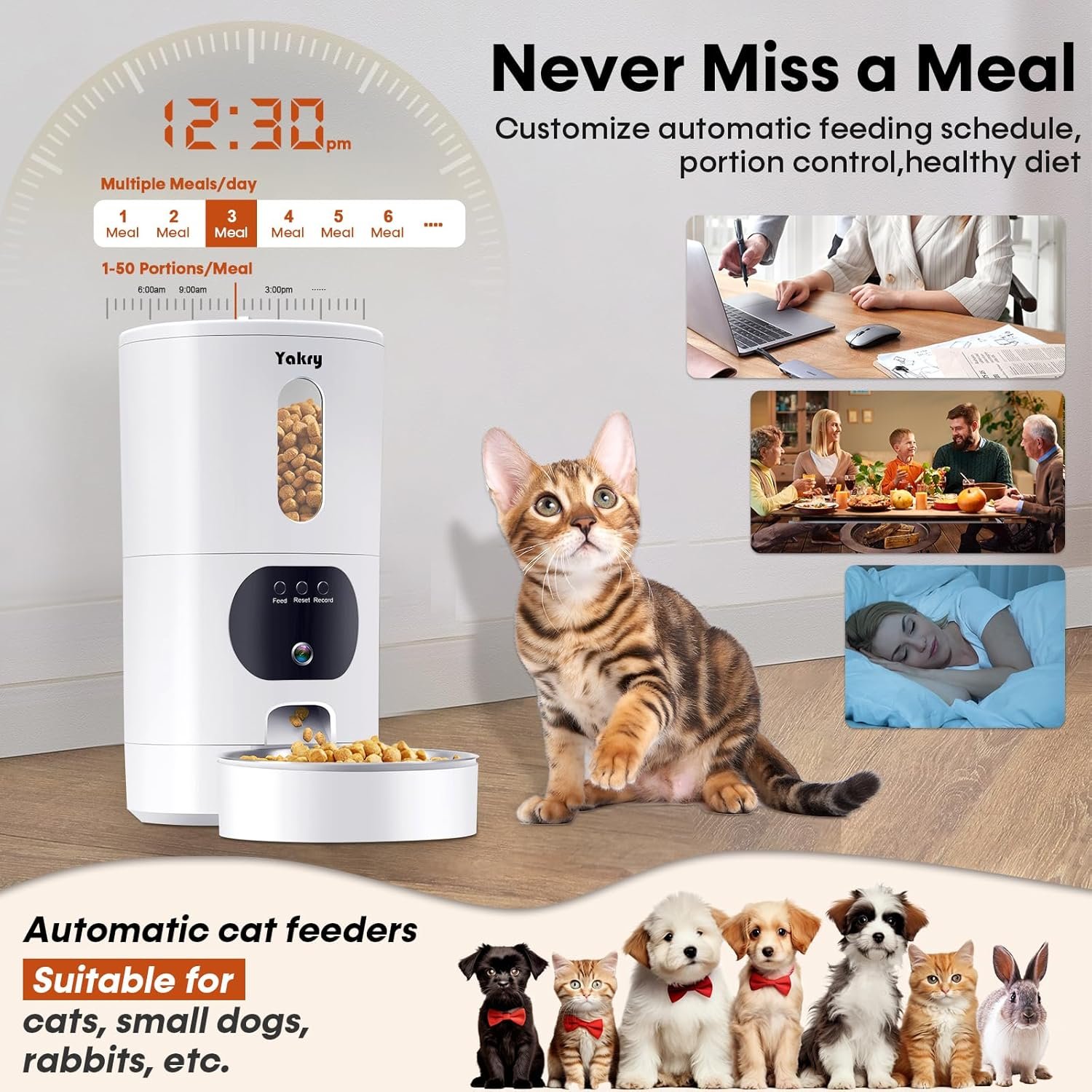 WOpet smart pet feeder with HD camera 7L capacity - view 3