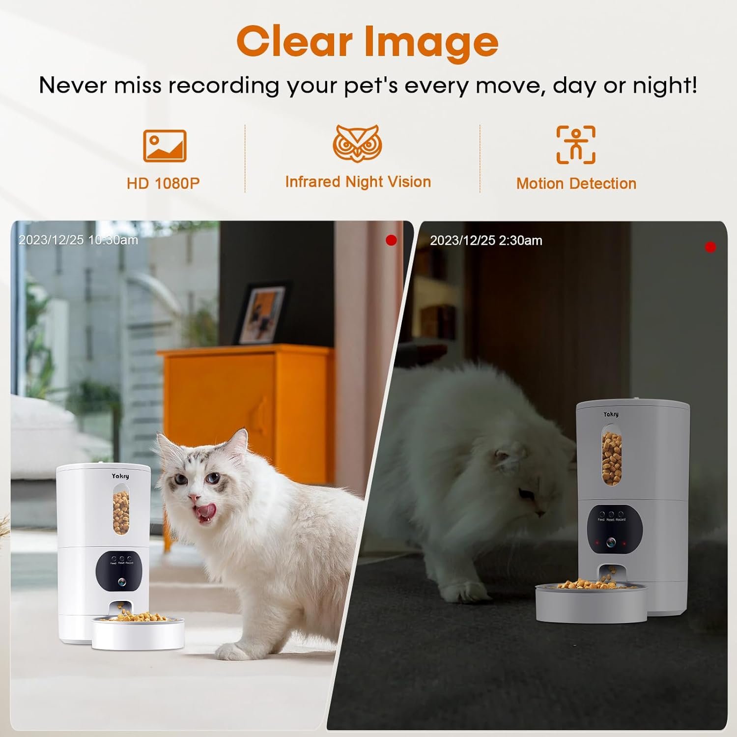 WOpet smart pet feeder with HD camera 7L capacity - view 5