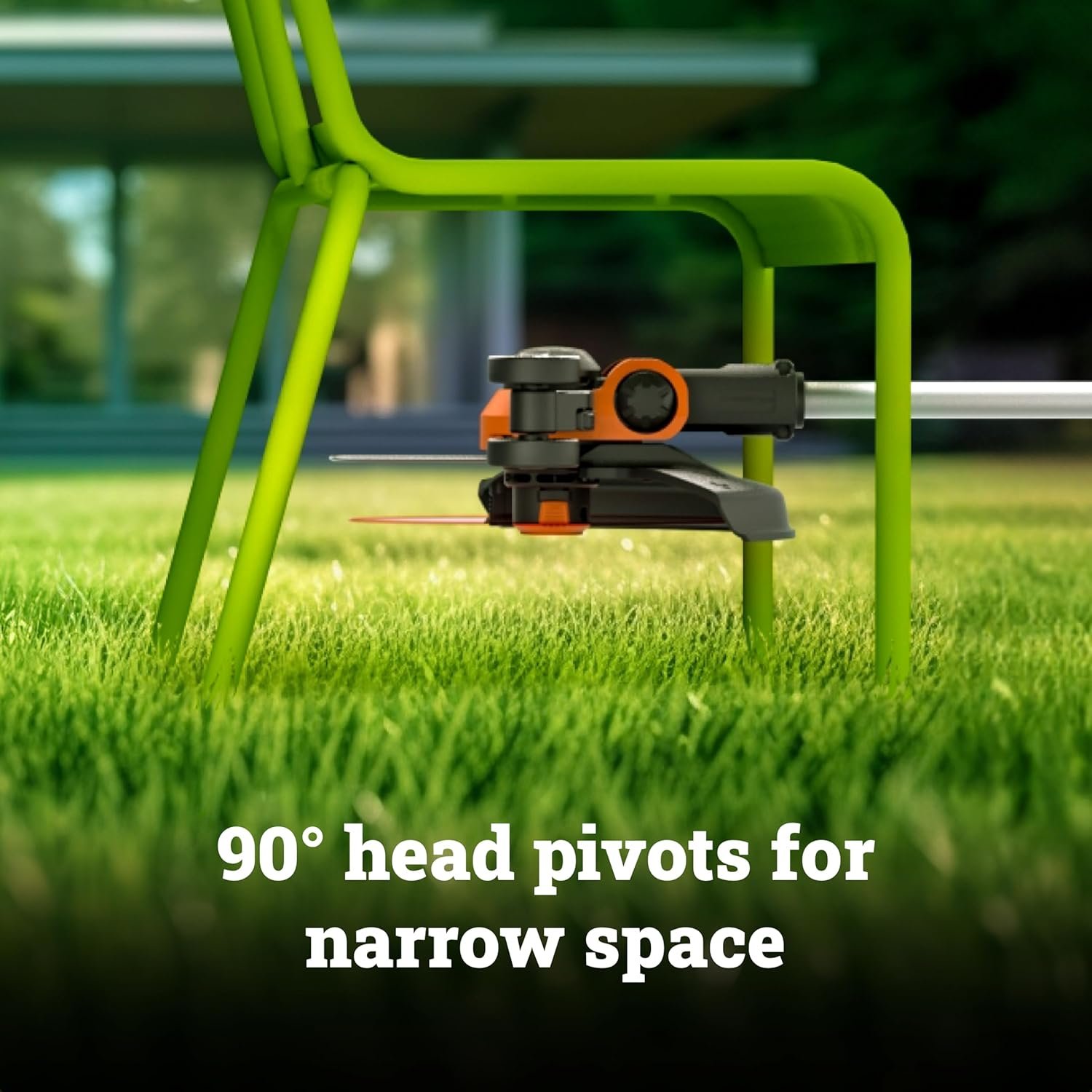 WORX cordless trimmer edger in grass trimming mode