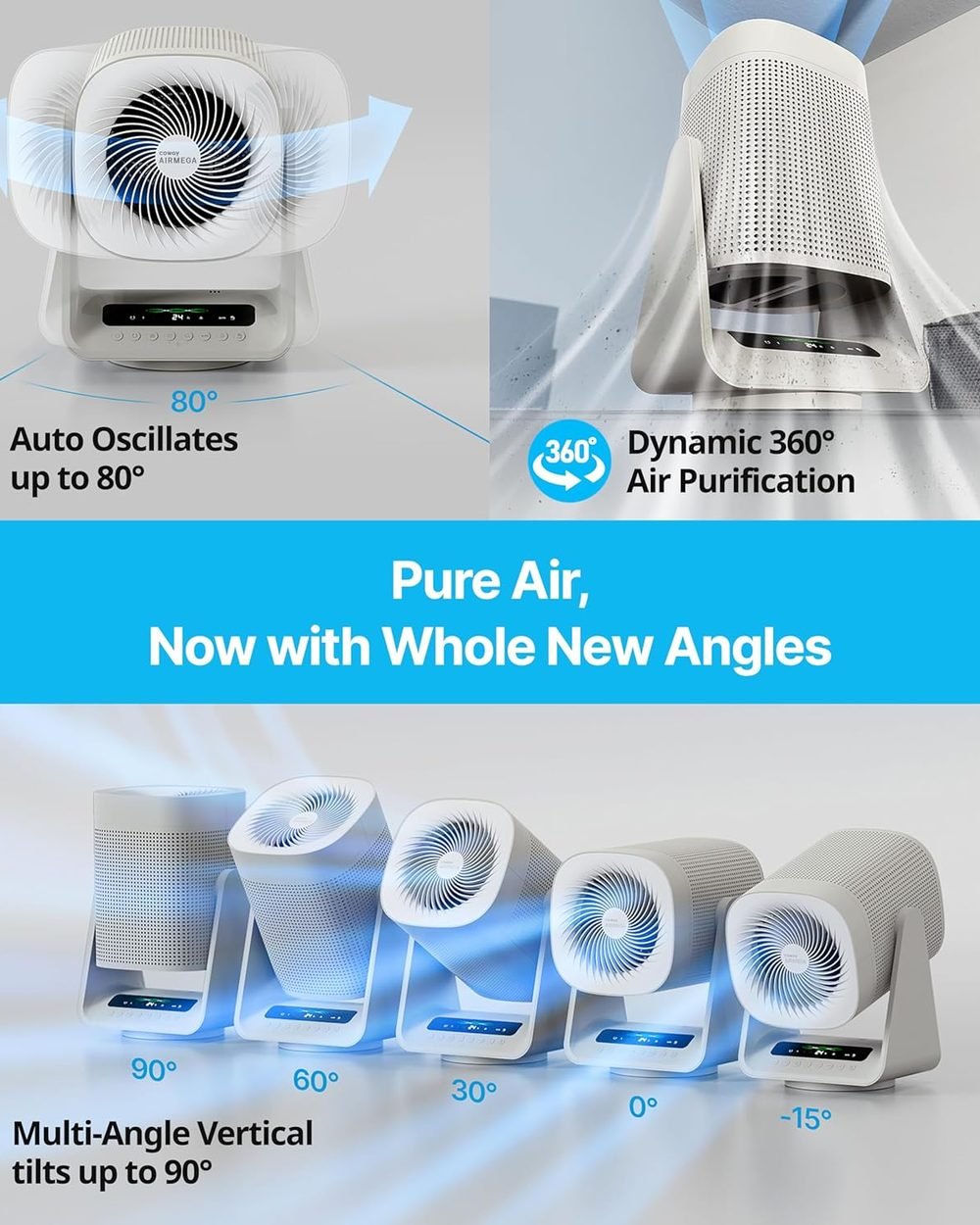 COWAY 2-in-1 fan mode for summer cooling and air filtering