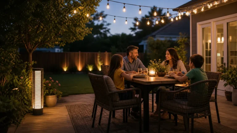 Patio Mosquito Repellers Surge for Summer 2026: What to Know 6 Patio at dusk prepared for summer outdoor dining with mosquito repeller context