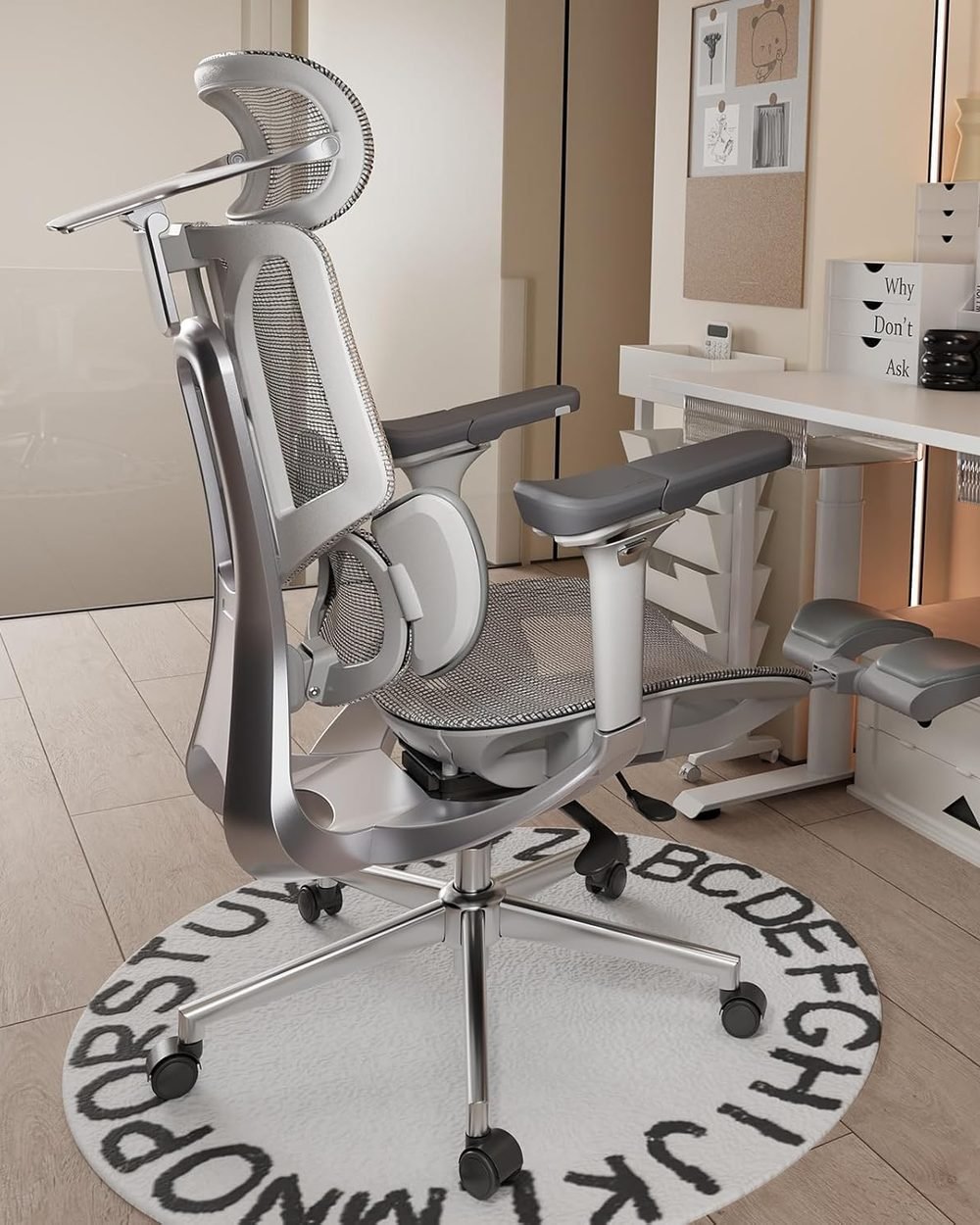 Hbada E3 Pro Big and Tall Office Chair ergonomic adjustments and lumbar support detail
