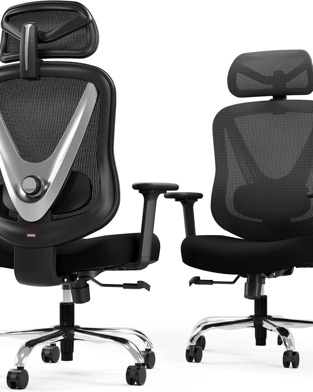 HOLLUDLE Ergonomic Mesh Office Chair installed in a modern home office workspace