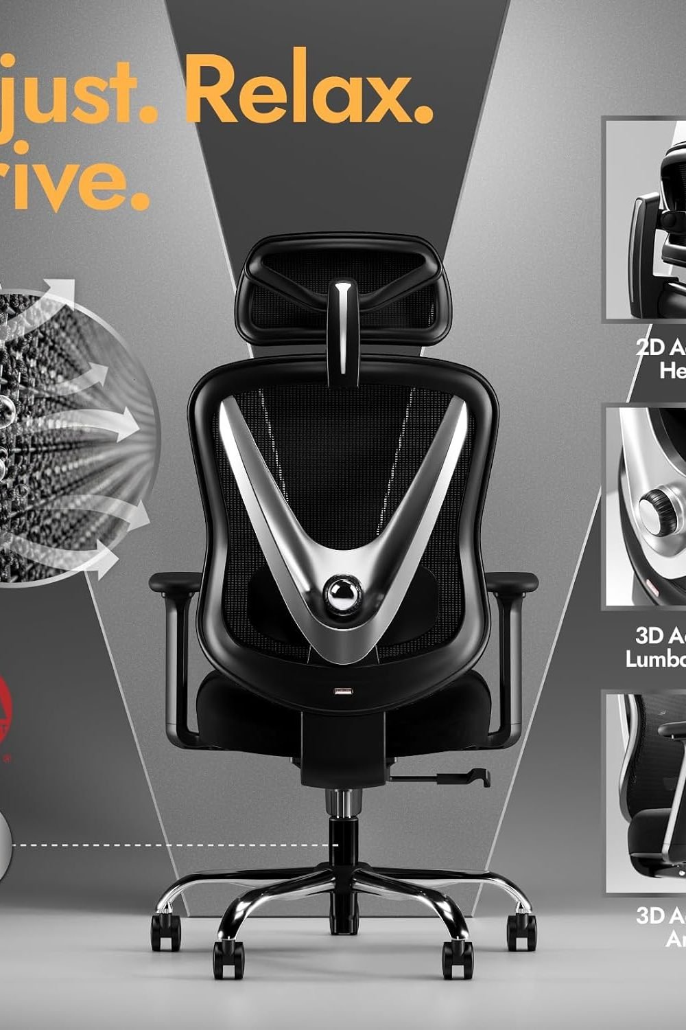 HOLLUDLE Ergonomic Mesh Office Chair