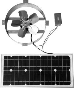 Amtrak Solar 50W gable attic fan - main product view