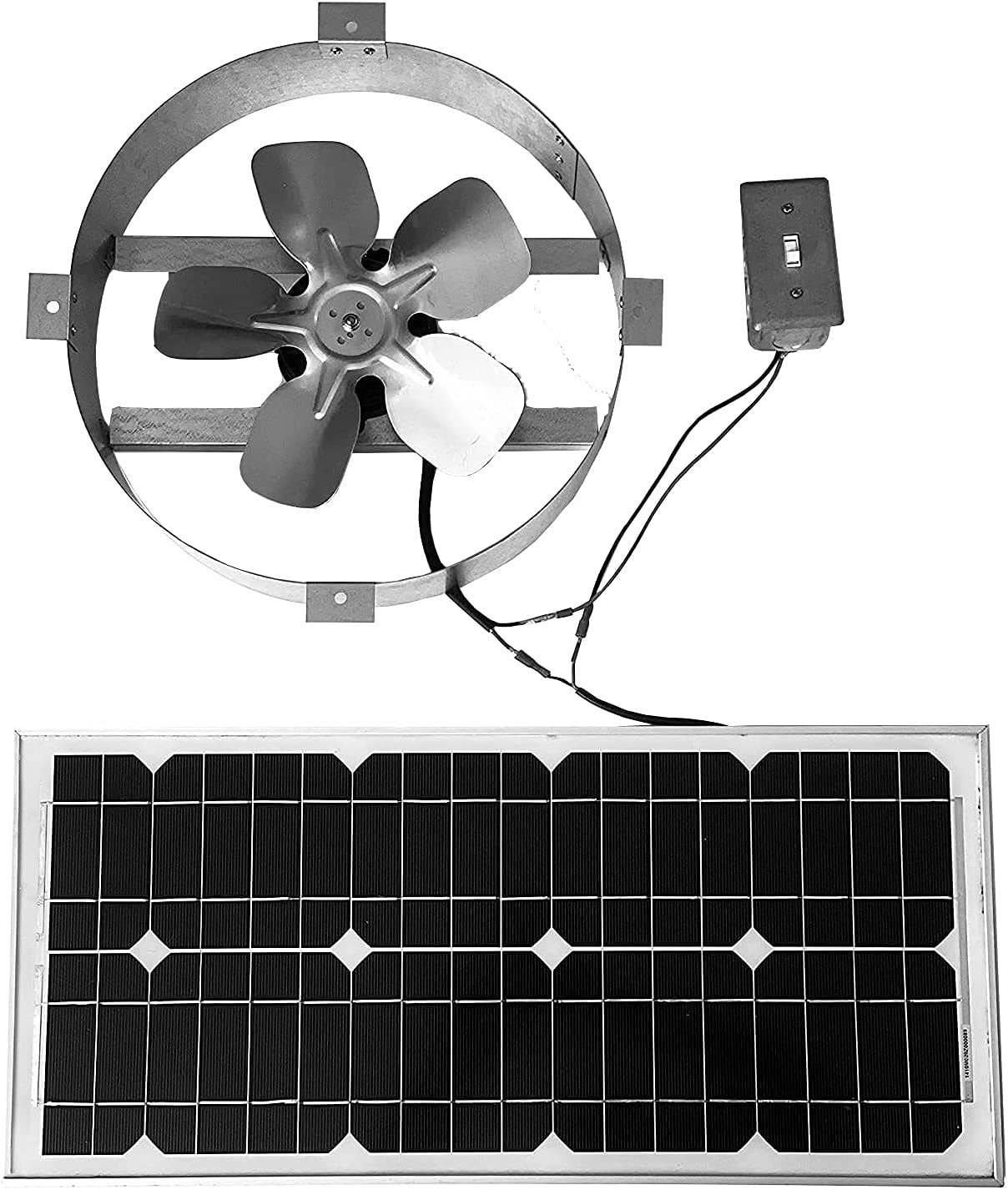 Amtrak Solar 50W gable attic fan - main product view