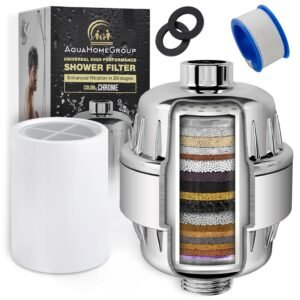 AquaHomeGroup AquaHomeGroup 20 Stage Shower Head Filter with Vitamin C E A shower filter gallery image 1