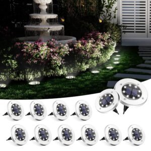 BEAU JARDIN 8 Pack Solar Pathway Lights solar pathway lights gallery image 1