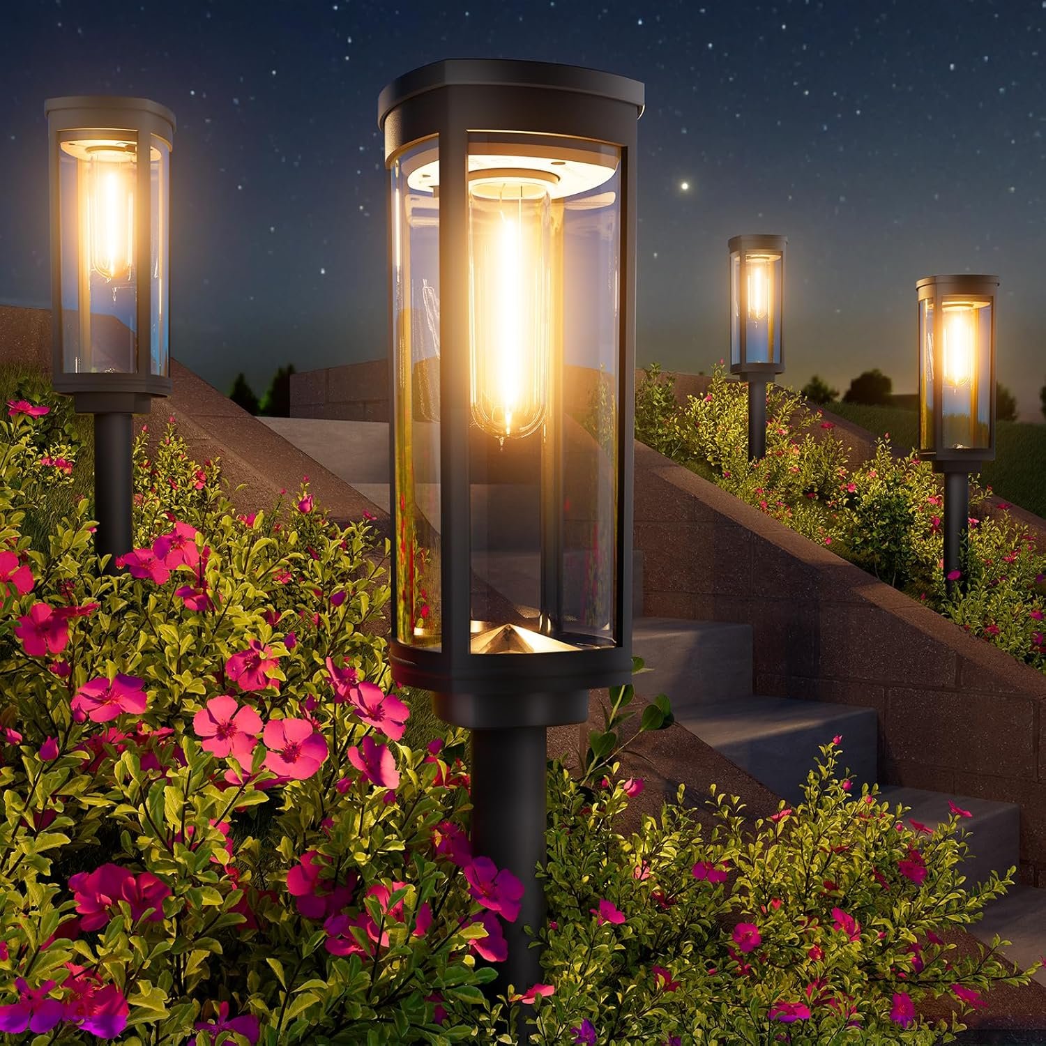 BITPOTT Bright Solar Pathway Lights solar pathway lights gallery image 4