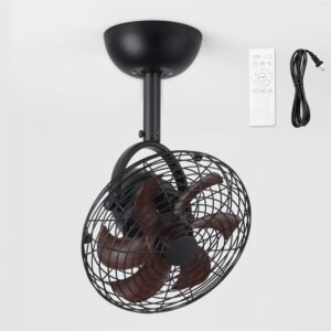 Comfort Zone Comfort Zone 16-Inch Wall Mount Fan with Remote Control product gallery image 1 showing wall mount fan details